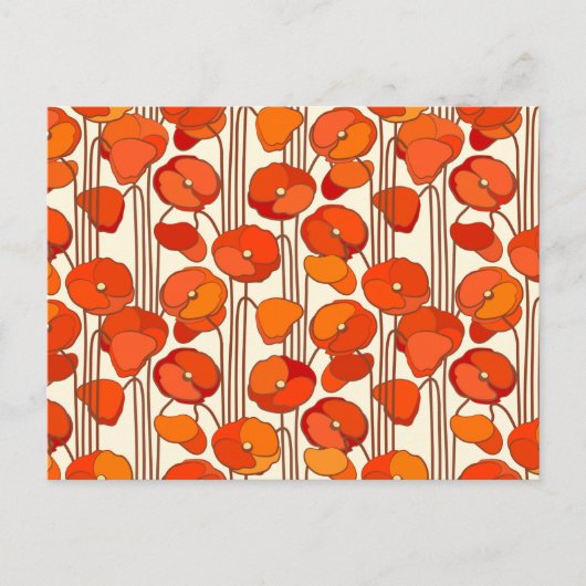 Carte postale Art Nouveau Poppies (Devant)
