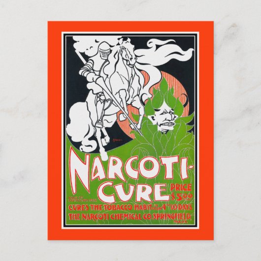 Carte Postale Art Nouveau Poscard : Narcoti-Cure de Will Bradley (Devant)