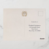 Carte postale Art nouveau RSVP avec points forts (Verso)