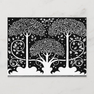 Carte Postale Art Nouveau Tree Beardsley Motif