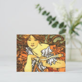 Carte Postale Art Nouveau Vélo Mucha Art (Debout devant)