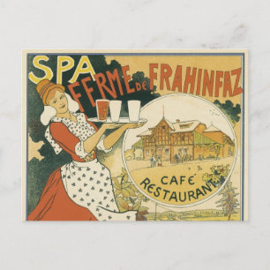 Carte Postale Art nouveau vintage, bar à bière Restaurant et caf
