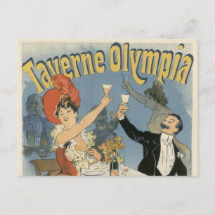 Carte Postale Art Nouveau vintage, Taverne Olympia Restaurant
