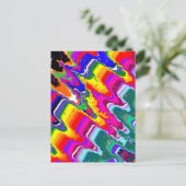 Carte Postale Art numérique Abstrait arc-en-ciel (Debout devant)