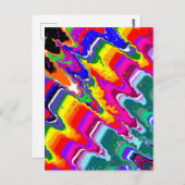 Carte Postale Art numérique Abstrait arc-en-ciel (Devant / Derrière)