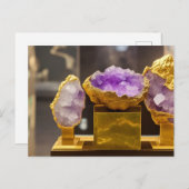Carte Postale Art numérique d'affichage du musée Amethyst Geodes (Devant / Derrière)