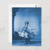 Carte Postale Art numérique Dancer Bleu (Devant / Derrière)