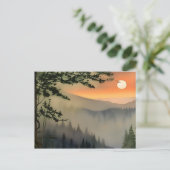 Carte Postale Art numérique d'aquarelle de lever de soleil des A (Debout devant)