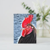 Carte Postale Art numérique de coq (Debout devant)