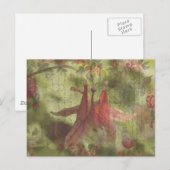 Carte Postale Art numérique de la fleur de Columbine (Devant / Derrière)