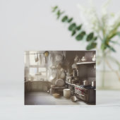 Carte Postale Art numérique de scène de cuisine de Cook (Debout devant)