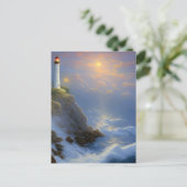 Carte Postale Art numérique du phare de Cliff (Debout devant)