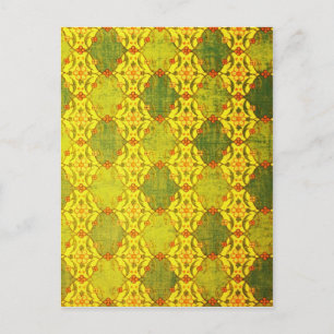 Carte Postale Art numérique Jaune Belle Design Style Mode