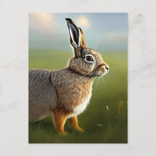 Carte Postale art numérique lapin