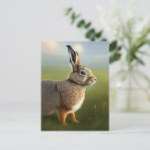 Carte Postale art numérique lapin (Debout devant)