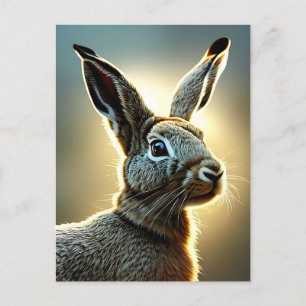 Carte Postale art numérique lapin