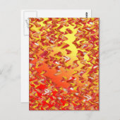 Carte postale Art numérique perdant de patchs de m (Devant / Derrière)