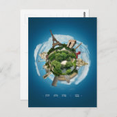 Carte postale Art numérique Surreal Planet Paris (Devant / Derrière)