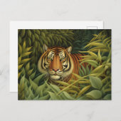 Carte Postale Art numérique tigre du Bengale (Devant / Derrière)