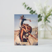 Carte Postale Art occidental "Bucking Bronco" par Will James (Debout devant)