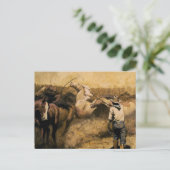 Carte Postale Art occidental "Roping Palomino" par Maynard Dixon (Debout devant)