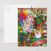 Carte Postale Art original "d'accidents de Coup-Pensée" par des (Devant / Derrière)