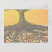 Carte Postale Art original - Perdu Grungé Belle Élégante (Dos)