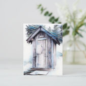 CARTE postale ART OUTHOUSE (Debout devant)