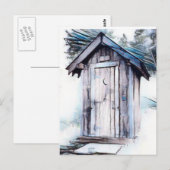 CARTE postale ART OUTHOUSE (Devant / Derrière)