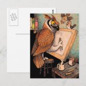 Carte Postale Art Owl (Devant / Derrière)