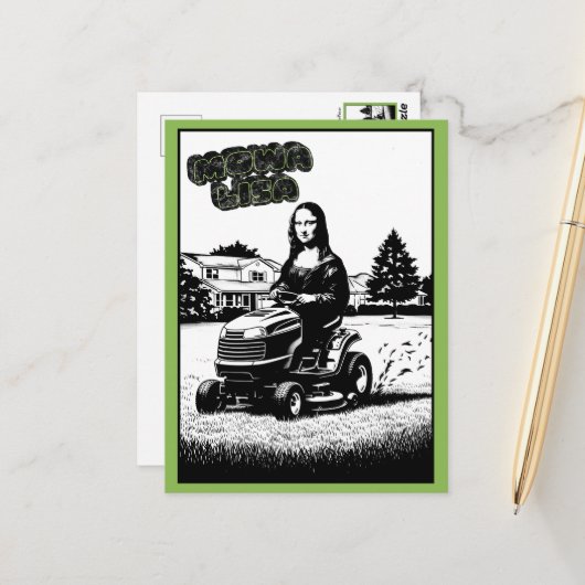 Carte Postale Art parodique amusant (Devant/Arrière en situation)