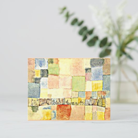 Carte Postale Art Paul Klee - Neuer Stadtteil en M (Debout devant)