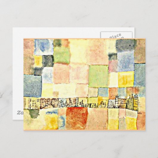Carte Postale Art Paul Klee - Neuer Stadtteil en M (Devant / Derrière)