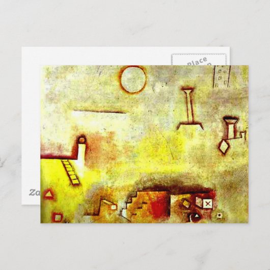 Carte Postale Art Paul Klee : Reconstruire (Devant / Derrière)