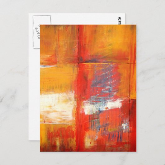 Carte Postale Art peinture Abstrait original (Devant / Derrière)