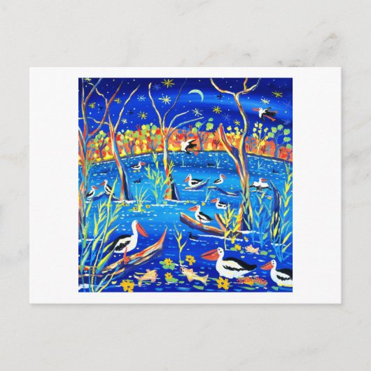 Carte postale Art : Pelican Roost, Banrock Station (Devant)