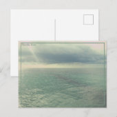 Carte Postale Art photo vintage d'océan sarcelle modifiable (Devant / Derrière)