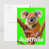 Carte Postale Art Pop Australien Koala (Devant / Derrière)