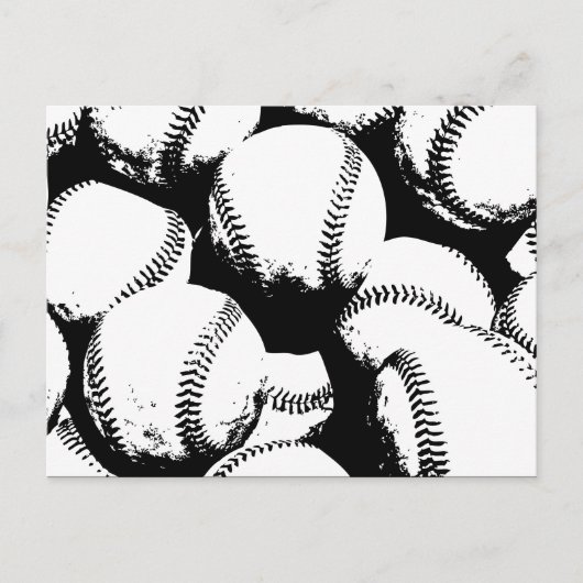 Carte Postale Art Pop Baseball - Baseballs de Sport (Devant)