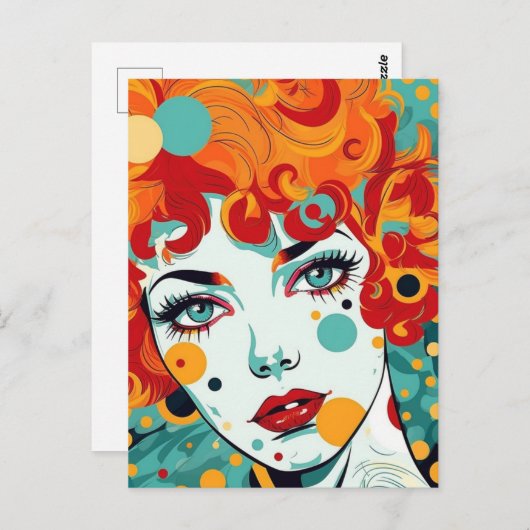 Carte Postale Art pop coloré (Devant / Derrière)