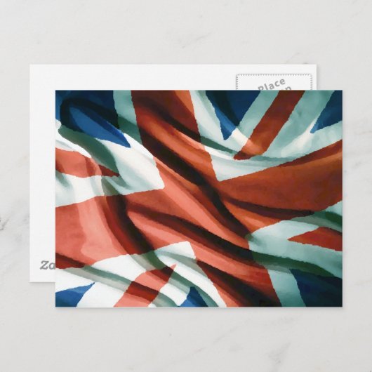 Carte Postale Art pop du drapeau britannique (Devant / Derrière)