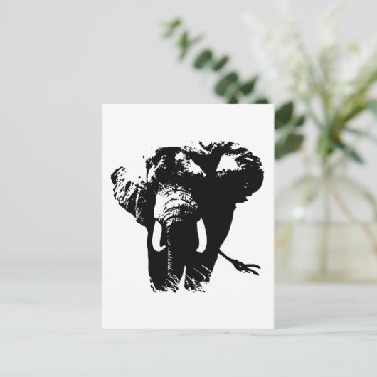 Carte Postale Art Pop Éléphant (Debout devant)