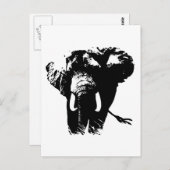 Carte Postale Art Pop Éléphant (Devant / Derrière)