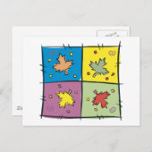 Carte Postale Art pop feuille d'érable (Devant / Derrière)