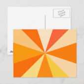 Carte Postale Art Pop Moderne Années 60 Funky Rayons Géométrique (Devant / Derrière)
