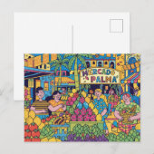 Carte Postale Art Pop Moderne de Palma de Majorque (Devant / Derrière)
