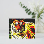 Carte Postale Art Pop Tiger Retro (Debout devant)