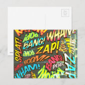 Carte Postale Art Populaire de Bande Dessinée Rétro Amusante (Devant / Derrière)