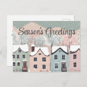 Carte postale Art populaire Joyeuses Fêtes Rustiqu (Devant / Derrière)