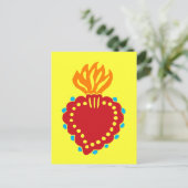 Carte Postale Art populaire mexicain Sacred Heart (Debout devant)
